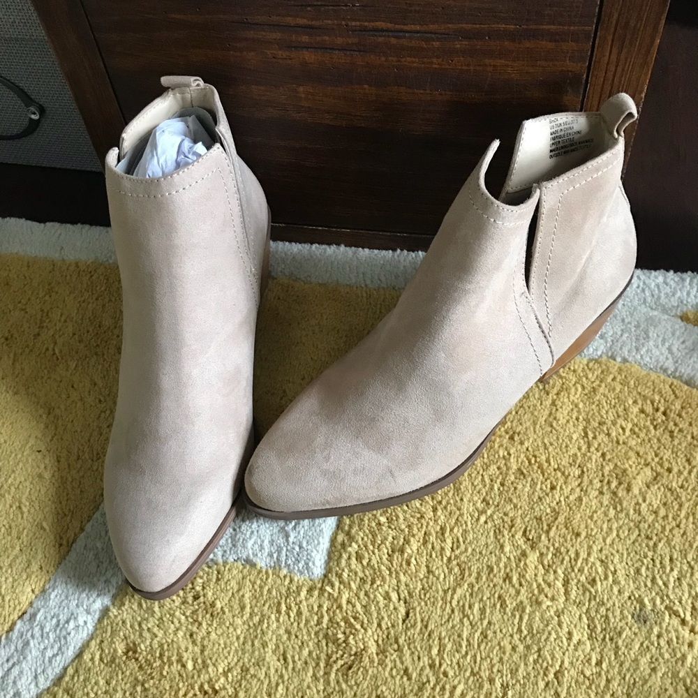 Just fab faux suede booties